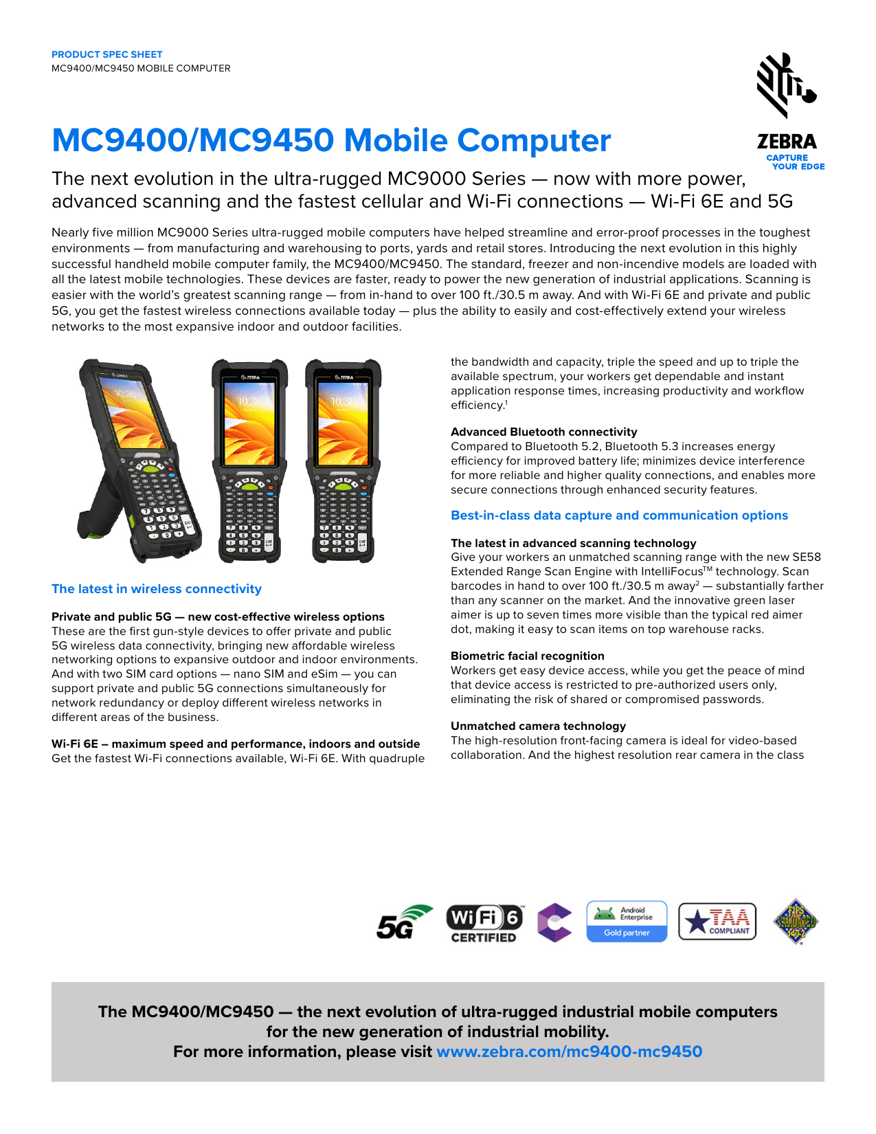 MC9400/MC9450 MOBILE COMPUTER