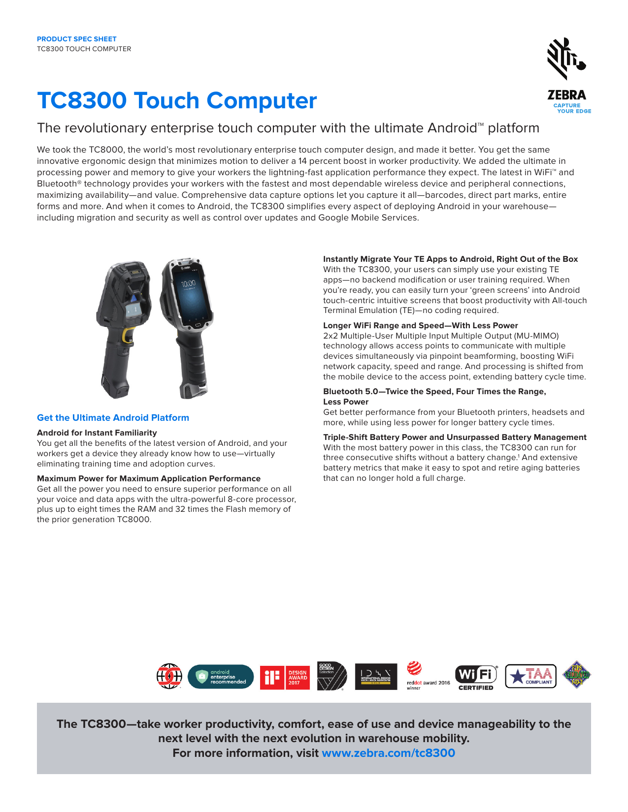 TC8300 TOUCH COMPUTER - Mobile Computer | ทวีทรัพย์